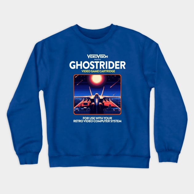 Ghostrider 80s Game Crewneck Sweatshirt by PopCultureShirts